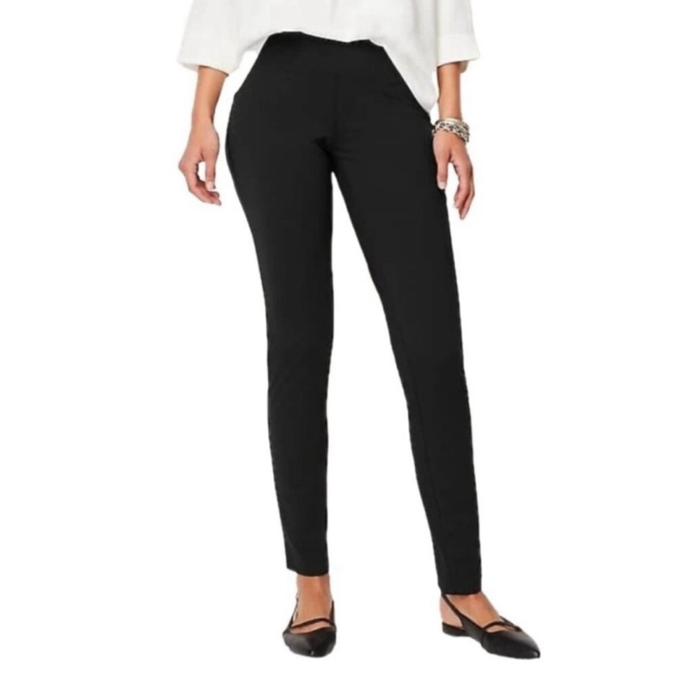J. Jill wearever collection smooth fit slim leg black rayon Lycra pants size S